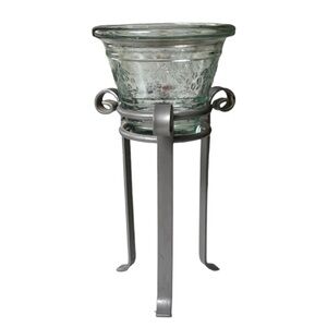 Pewter Votive Candle Holder and Stand